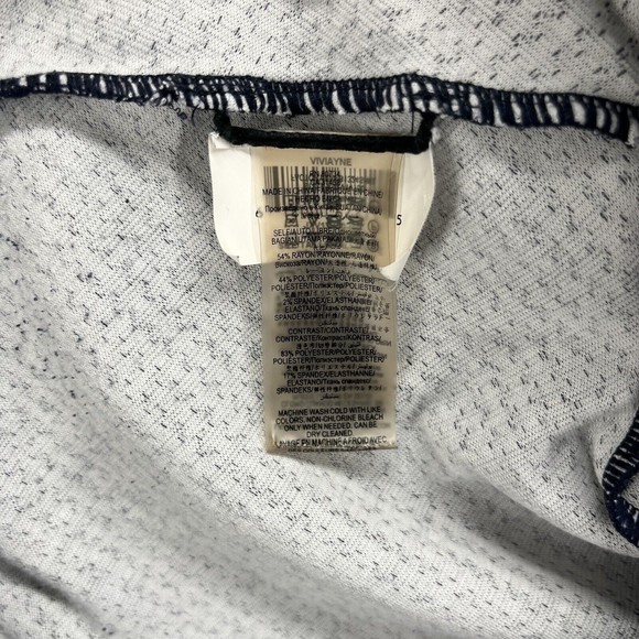 BCBGMAXAZRIA Tweed Peplum Top Womens Size S navy Blue Zip Front Short sleeves - Picture 9 of 12